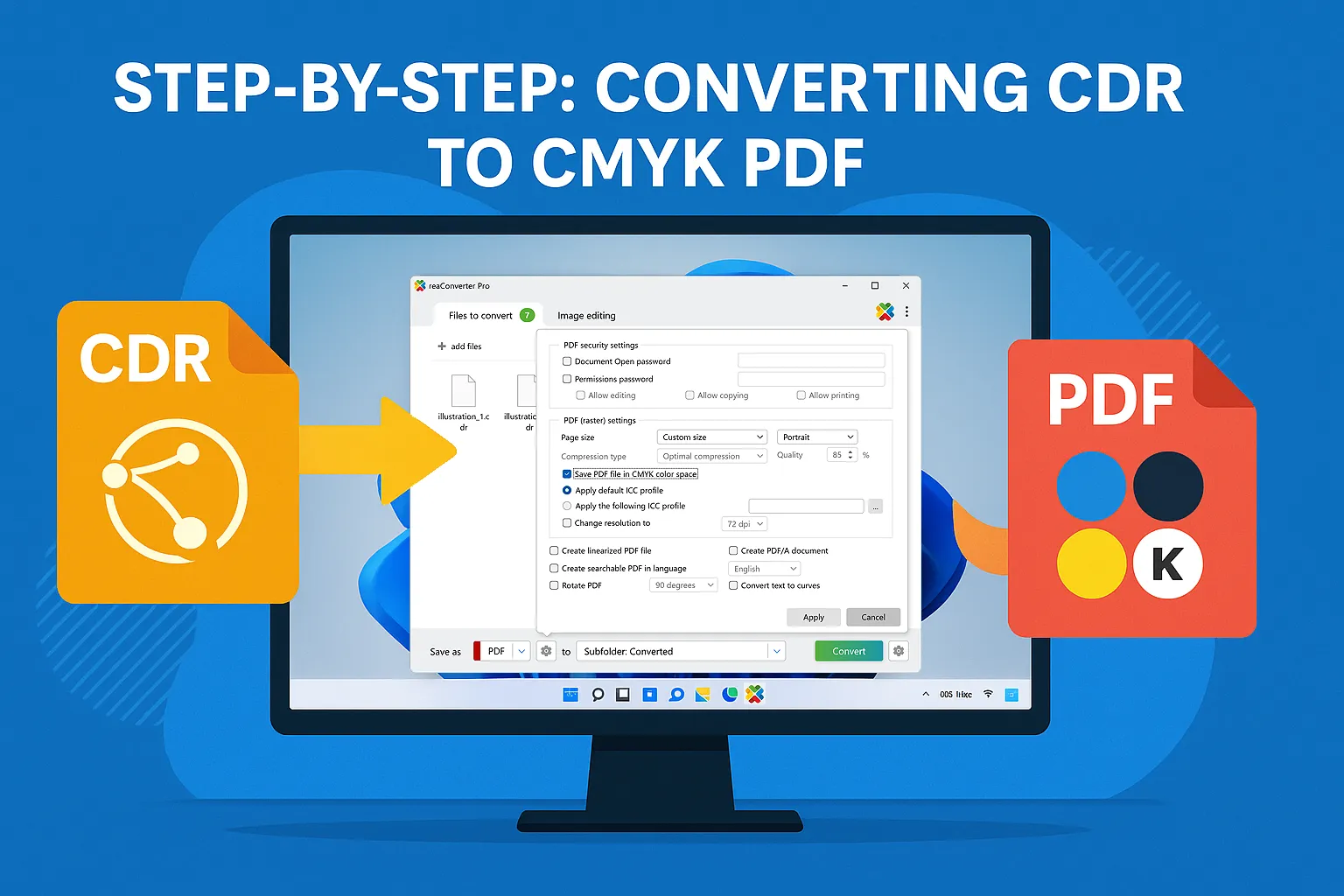 Convert CDR to PDF (no CorelDRAW)
