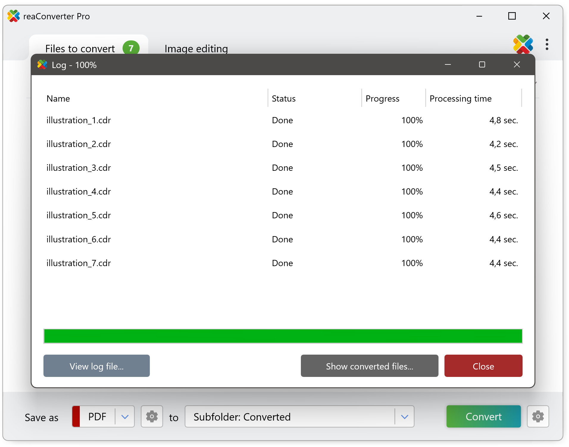CDR to PDF conversion complete