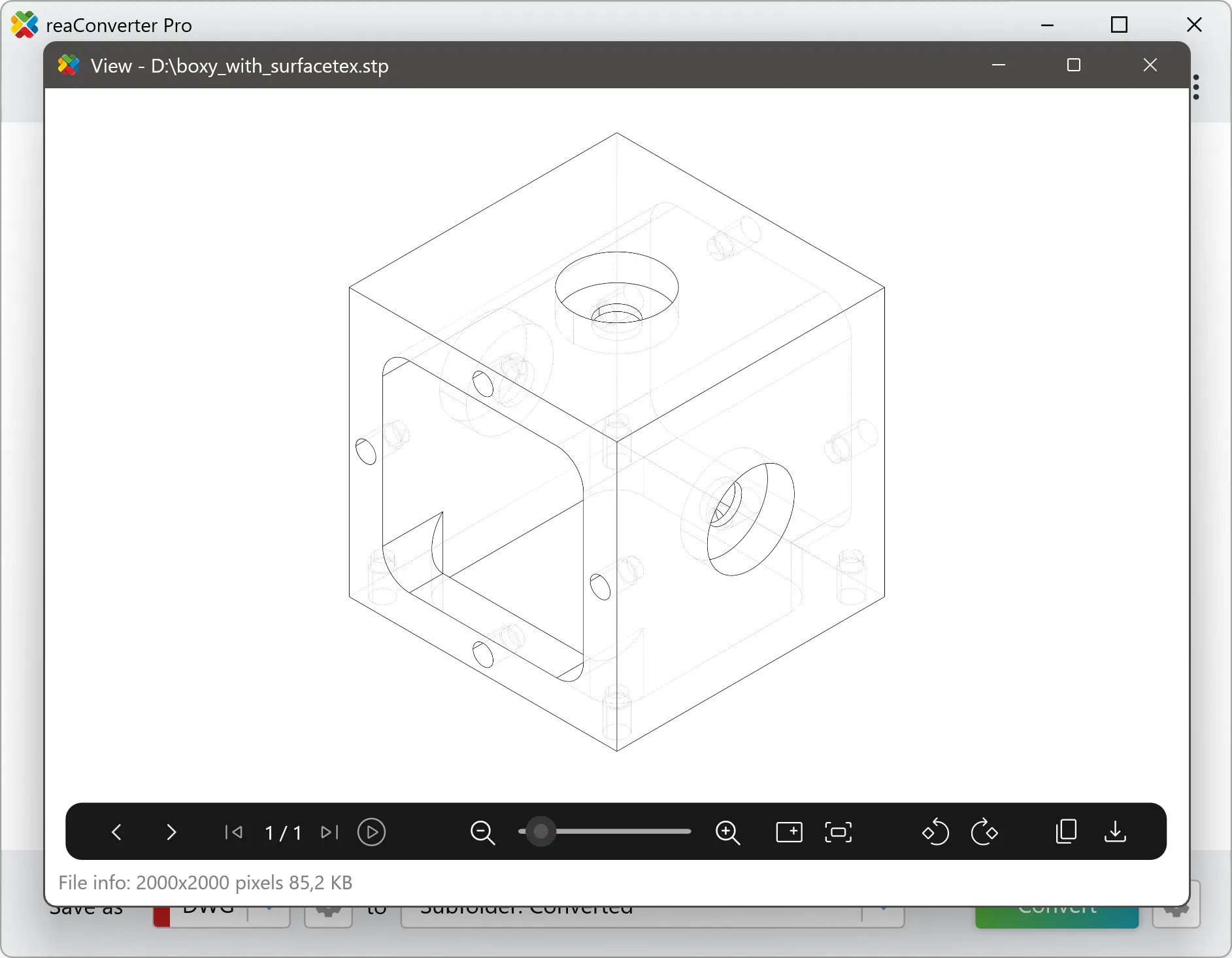 Preview conversion result