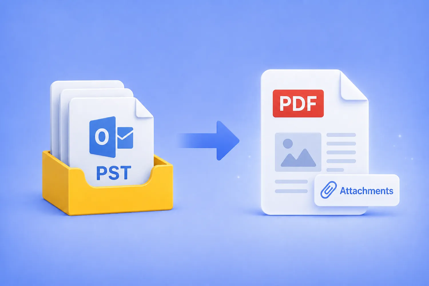 Batch convert Outlook PST files to PDF and keep attachments openable inside the document Convert PST to PDF with embedded attachments using reaConverter